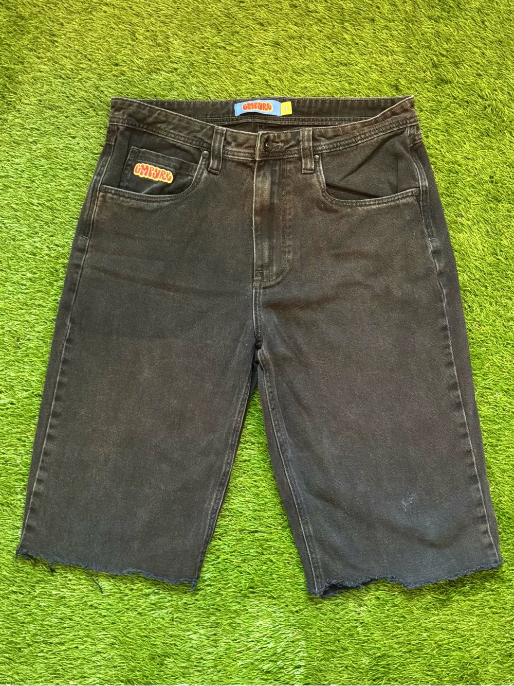 Empyre Black Cutoff Denim Jorts Size 32